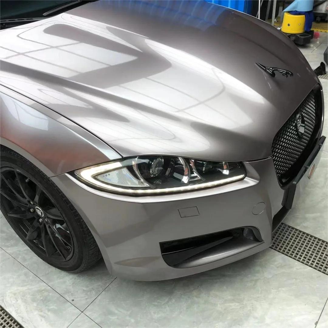 Gloss Metallic Combat Grey Car Vinyl Wrap PET product image 5 - Veloro metallic vinyl wrap