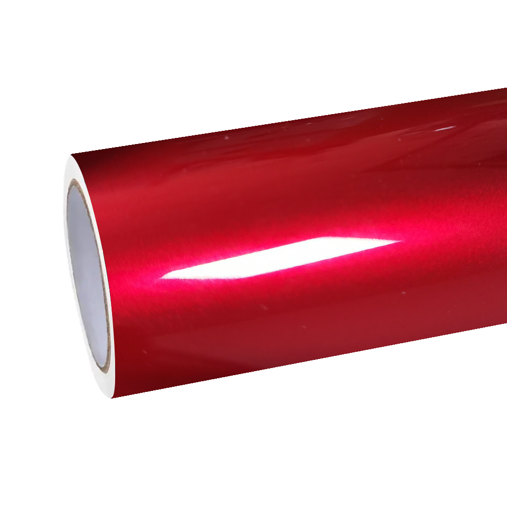 Ultra Glossy Metallic Vampire Red Car Vinyl Wrap BMW PET