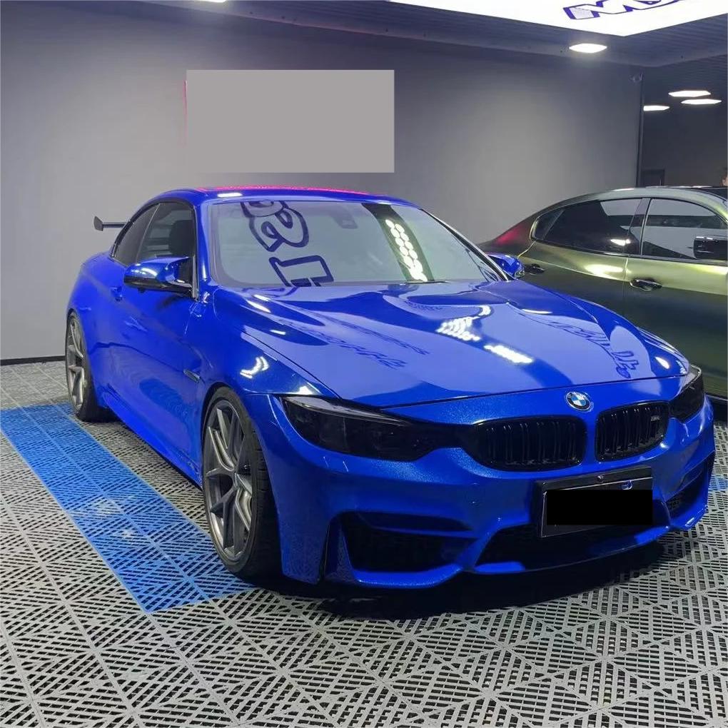 Gloss Metallic Diamond Blue Car Vinyl Wrap product image 11 - Veloro metallic vinyl wrap