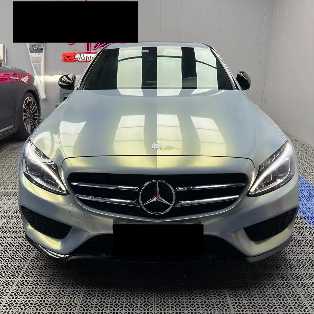 Gloss Metallic Diamond Chameleon Grey Gold Car Vinyl Wrap product image 3 - Veloro color shift vinyl wrap