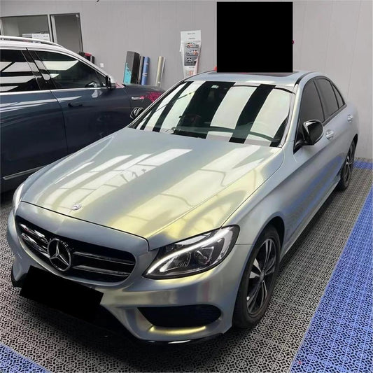 Gloss Metallic Diamond Chameleon Grey Gold Car Vinyl Wrap product image 2 - Veloro color shift vinyl wrap