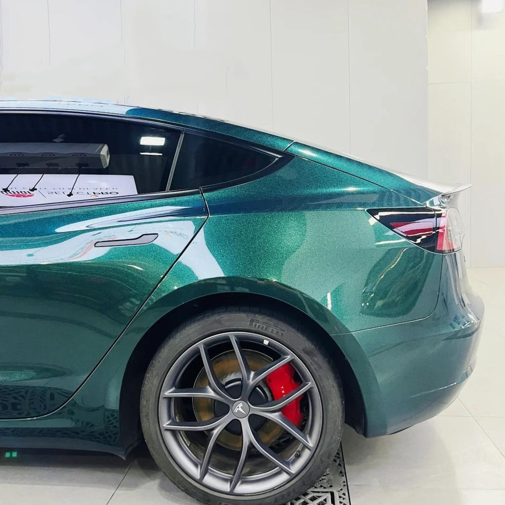 Gloss Metallic Diamond Emerald Green Car Vinyl Wrap product image 5 - Veloro metallic vinyl wrap