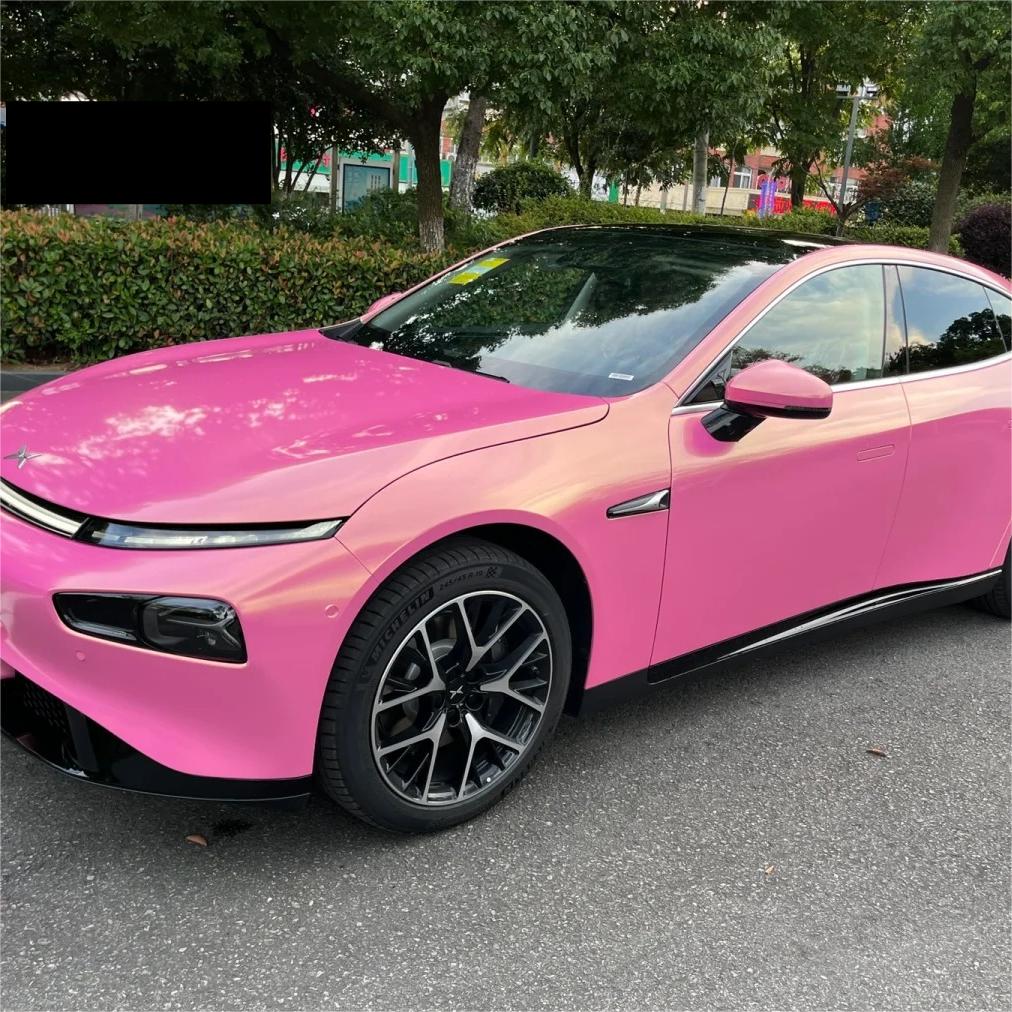 Gloss Metallic Diamond Gold Pink Car Vinyl Wrap product image 3 - Veloro metallic vinyl wrap