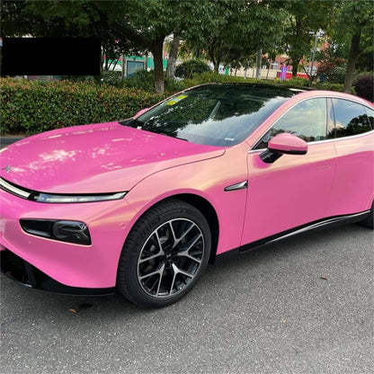 Gloss Metallic Diamond Gold Pink Car Vinyl Wrap product image 3 - Veloro metallic vinyl wrap