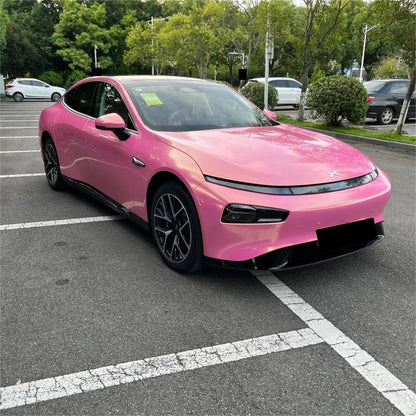 Gloss Metallic Diamond Gold Pink Car Vinyl Wrap product image 2 - Veloro metallic vinyl wrap