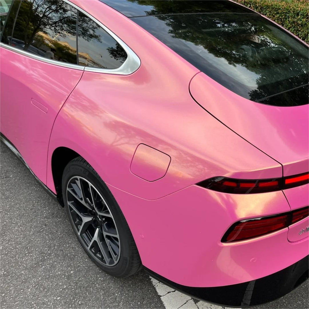 Gloss Metallic Diamond Gold Pink Car Vinyl Wrap product image 4 - Veloro metallic vinyl wrap