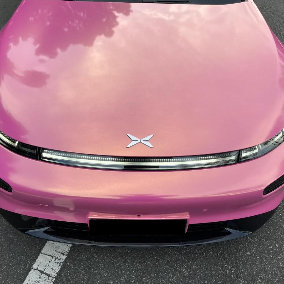 Gloss Metallic Diamond Gold Pink Car Vinyl Wrap product image 7 - Veloro metallic vinyl wrap