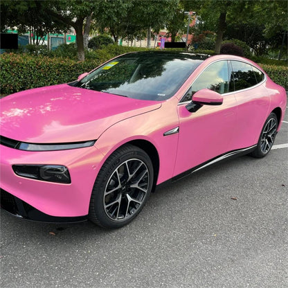 Gloss Metallic Diamond Gold Pink Car Vinyl Wrap product image 6 - Veloro metallic vinyl wrap
