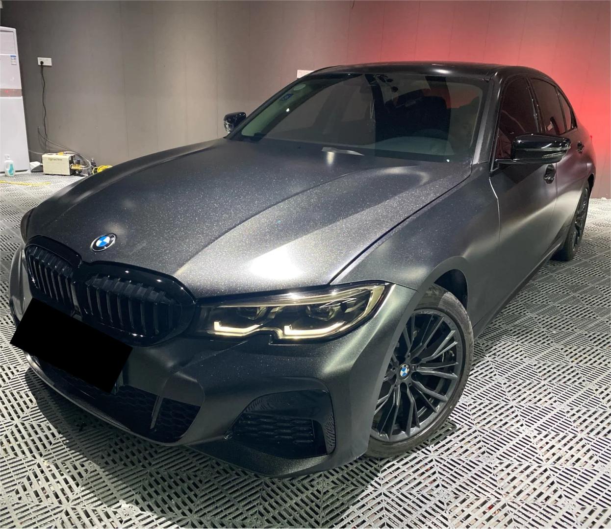 Gloss Metallic Diamond Graphite Black Car Vinyl Wrap product image 5 - Veloro metallic vinyl wrap