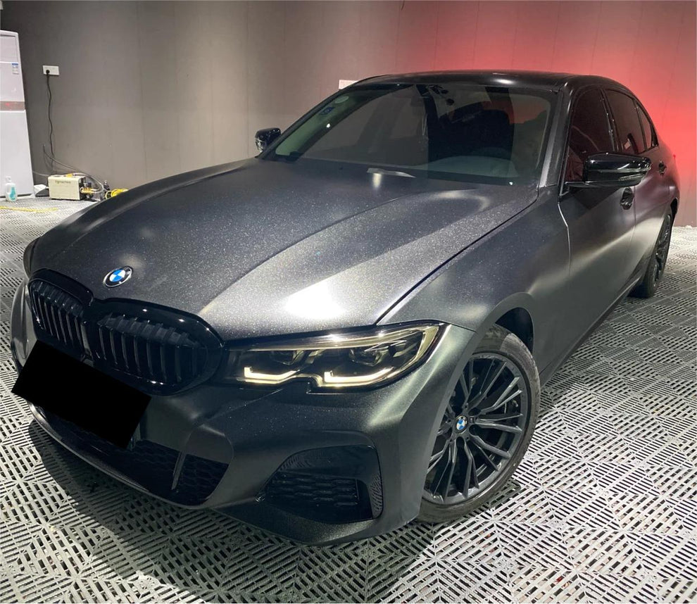 Gloss Metallic Diamond Graphite Black Car Vinyl Wrap product image 5 - Veloro metallic vinyl wrap