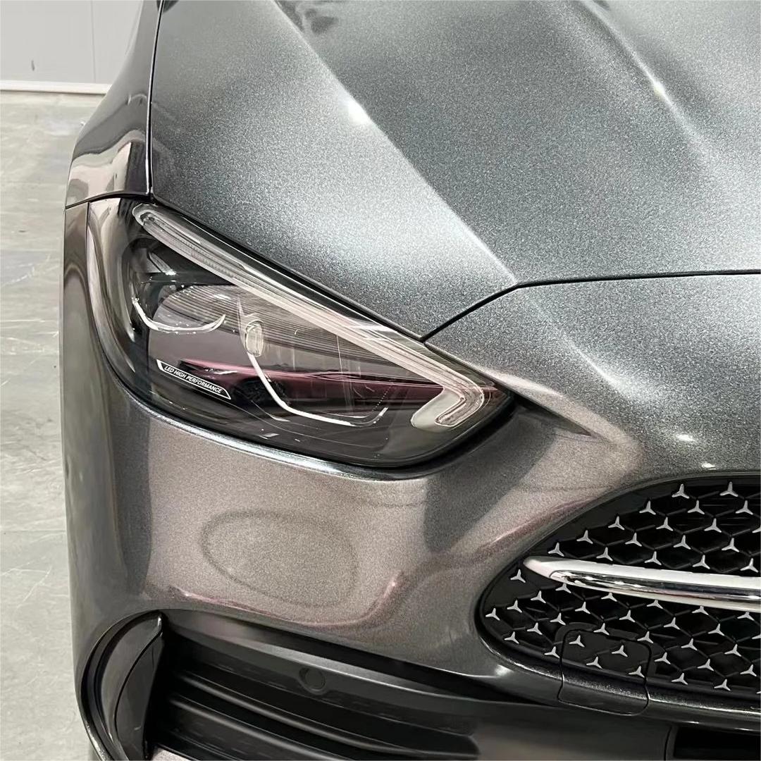 Gloss Metallic Diamond Graphite Light Grey Car Vinyl Wrap product image 7 - Veloro metallic vinyl wrap