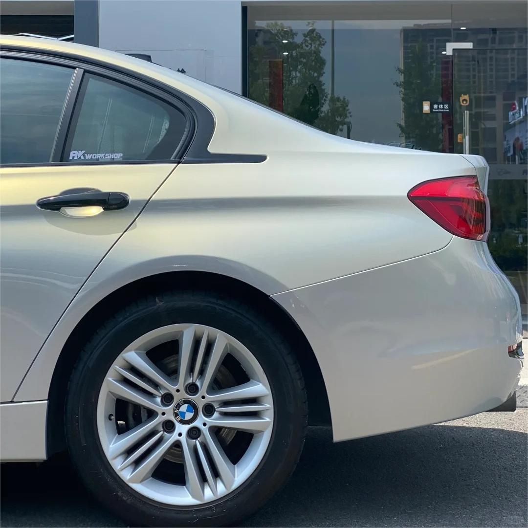 Gloss Metallic Diamond Grey Gold Car Vinyl Wrap product image 6 - Veloro metallic vinyl wrap