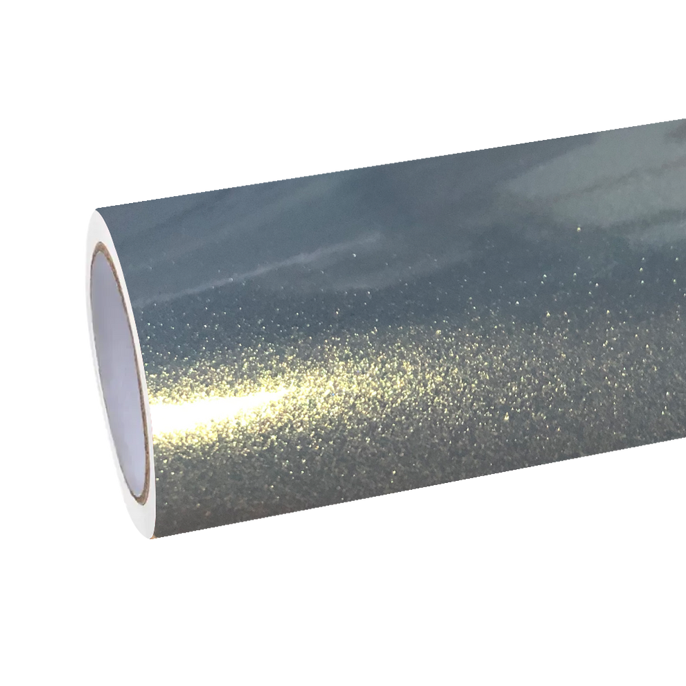 Gloss Metallic Diamond Grey Gold Car Vinyl Wrap