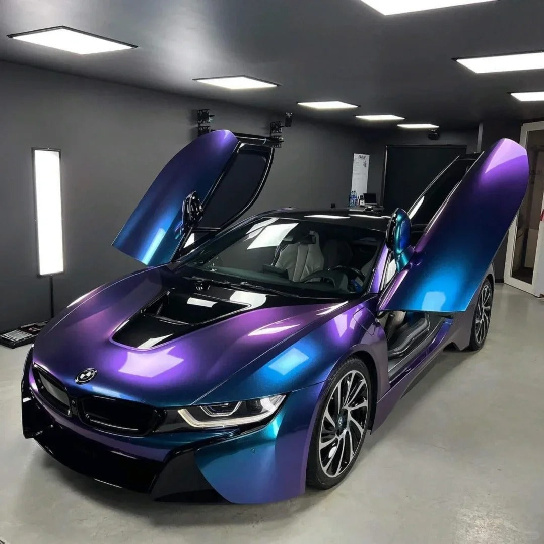 Gloss Metallic Diamond Purple Red Car Vinyl Wrap product image 2 - Veloro metallic vinyl wrap