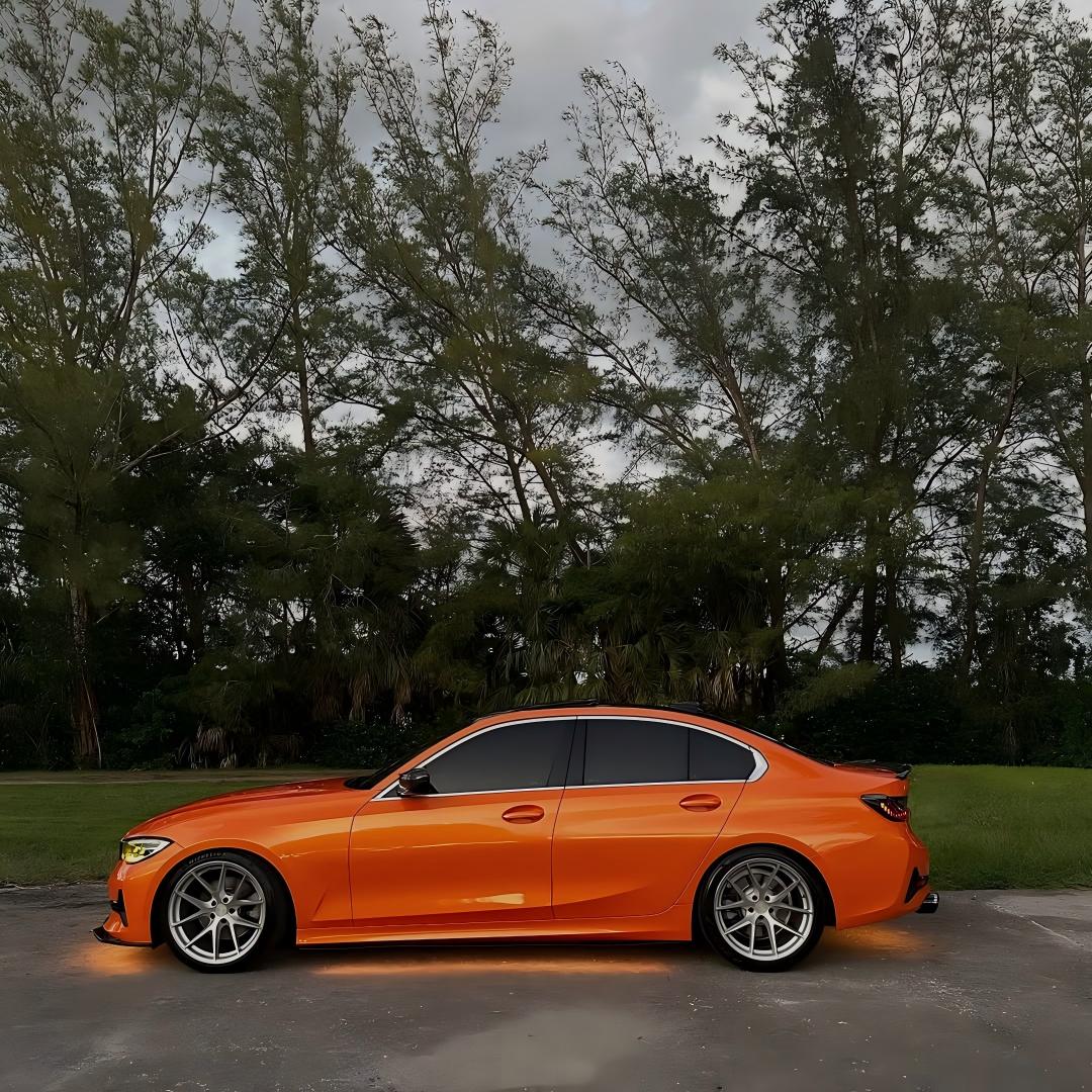 Gloss Metallic Fiery Orange Car Vinyl Wrap PET product image 11 - Veloro metallic vinyl wrap