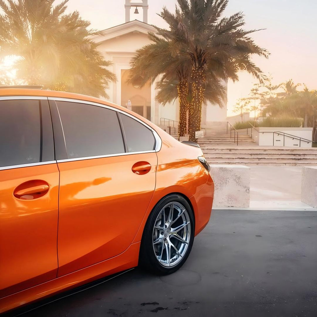 Gloss Metallic Fiery Orange Car Vinyl Wrap PET product image 9 - Veloro metallic vinyl wrap