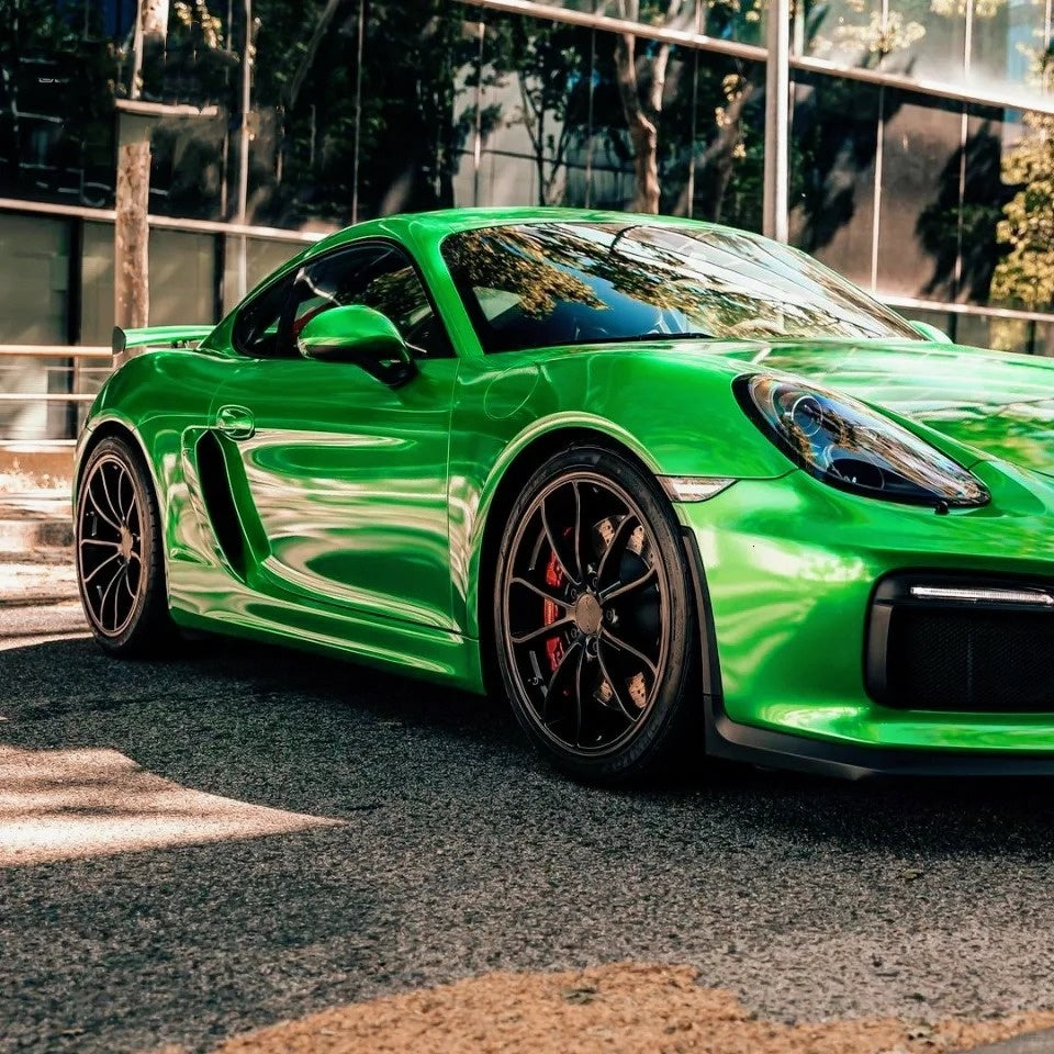 Gloss Metallic Flame Green Car Vinyl Wrap PET product image 13 - Veloro metallic vinyl wrap
