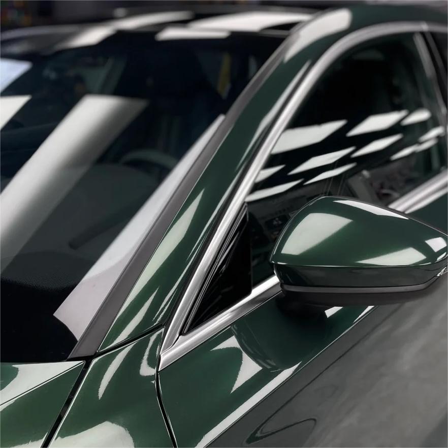 Gloss Metallic Forest Green Car Vinyl Wrap Audi product image 7 - Veloro metallic vinyl wrap