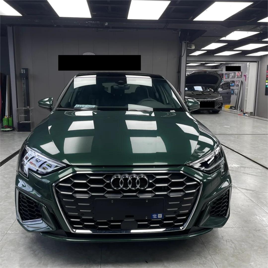 Gloss Metallic Forest Green Car Vinyl Wrap Audi product image 4 - Veloro metallic vinyl wrap
