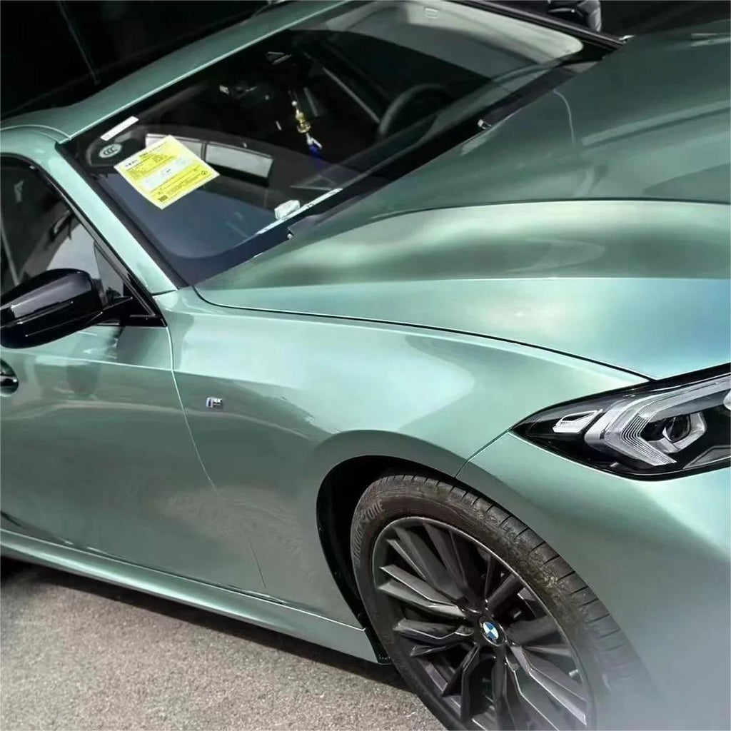 Gloss Metallic Francesca Green Car Vinyl Wrap Ferrari PET product image 8 - Veloro metallic vinyl wrap