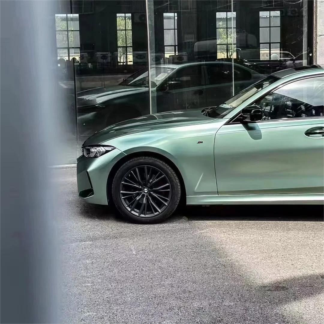 Gloss Metallic Francesca Green Car Vinyl Wrap Ferrari PET product image 9 - Veloro metallic vinyl wrap