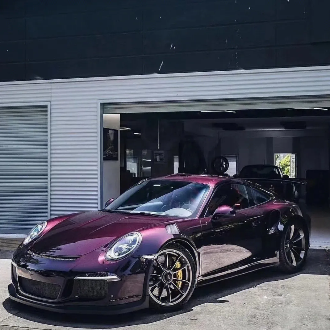 Gloss Metallic Gentian Purple Car Vinyl Wrap PET product image 12 - Veloro metallic vinyl wrap