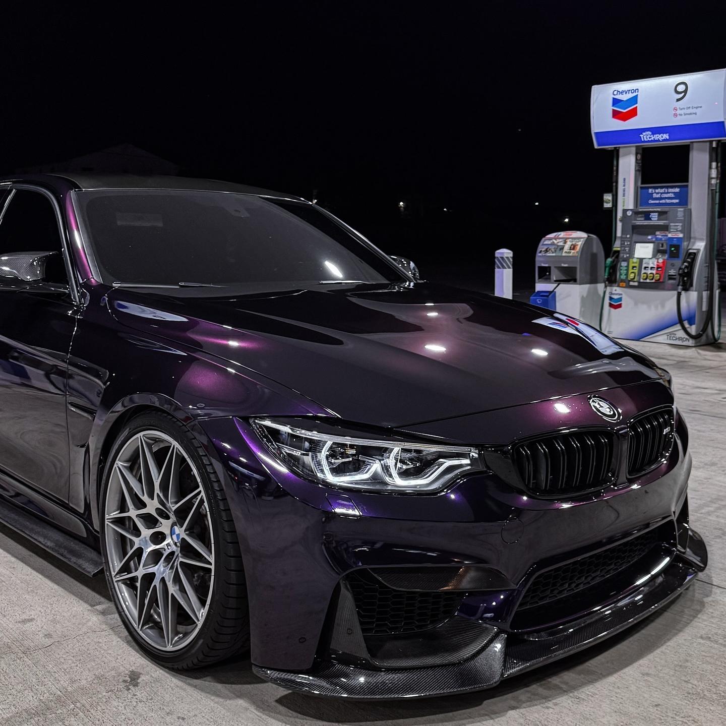 Gloss Metallic Ghost Midnight Purple Car Vinyl Wrap PET product image 11 - Veloro metallic vinyl wrap