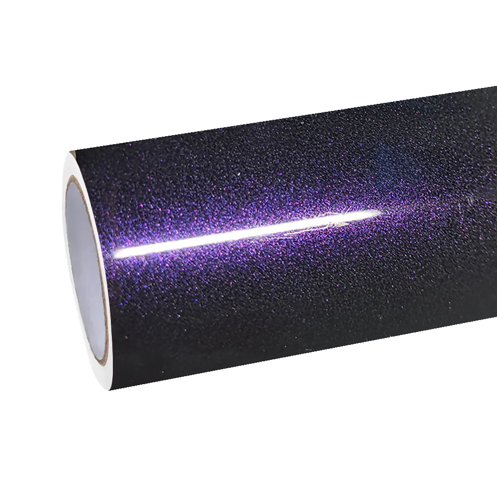 Gloss Metallic Ghost Midnight Purple Car Vinyl Wrap PET product image 2 - Veloro metallic vinyl wrap