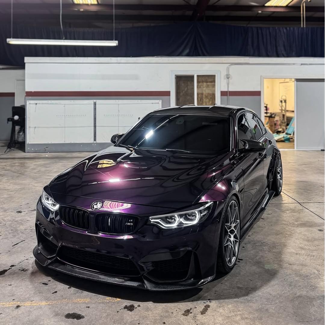 Gloss Metallic Ghost Midnight Purple Car Vinyl Wrap PET product image 12 - Veloro metallic vinyl wrap