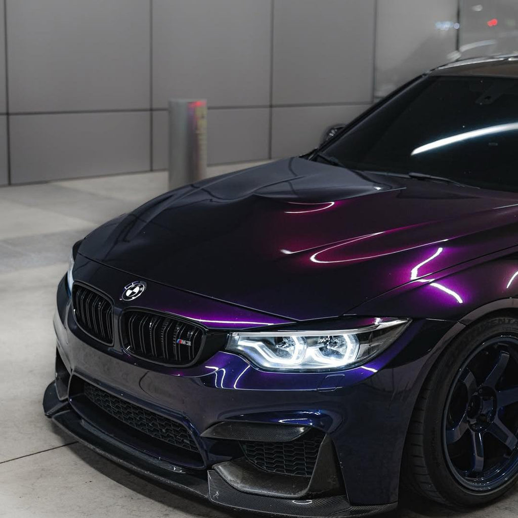 Gloss Metallic Ghost Midnight Purple Car Vinyl Wrap PET product image 4 - Veloro metallic vinyl wrap