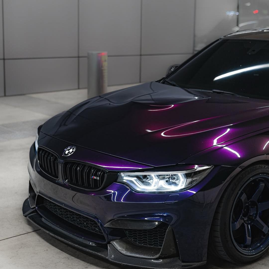 Gloss Metallic Ghost Midnight Purple Car Vinyl Wrap PET product image 4 - Veloro metallic vinyl wrap