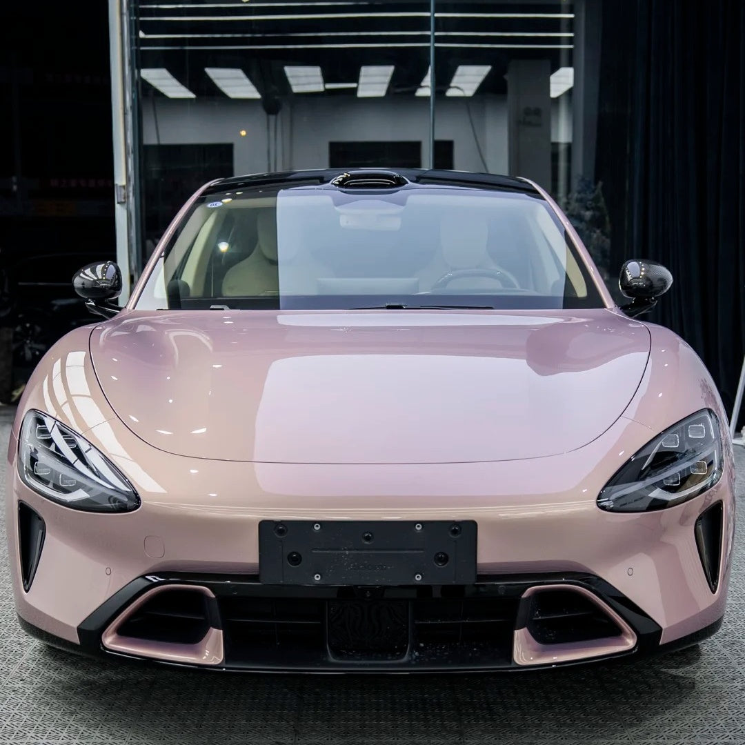 Gloss Metallic Gilded Rose Pink Car Vinyl Wrap PET product image 6 - Veloro metallic vinyl wrap