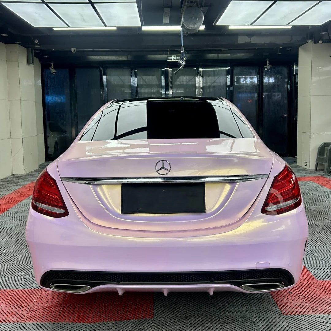 Gloss Metallic Glazed Gold Pink Car Vinyl Wrap PET product image 9 - Veloro metallic vinyl wrap