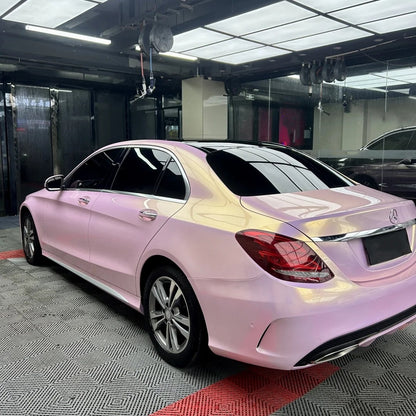 Gloss Metallic Glazed Gold Pink Car Vinyl Wrap PET product image 8 - Veloro metallic vinyl wrap