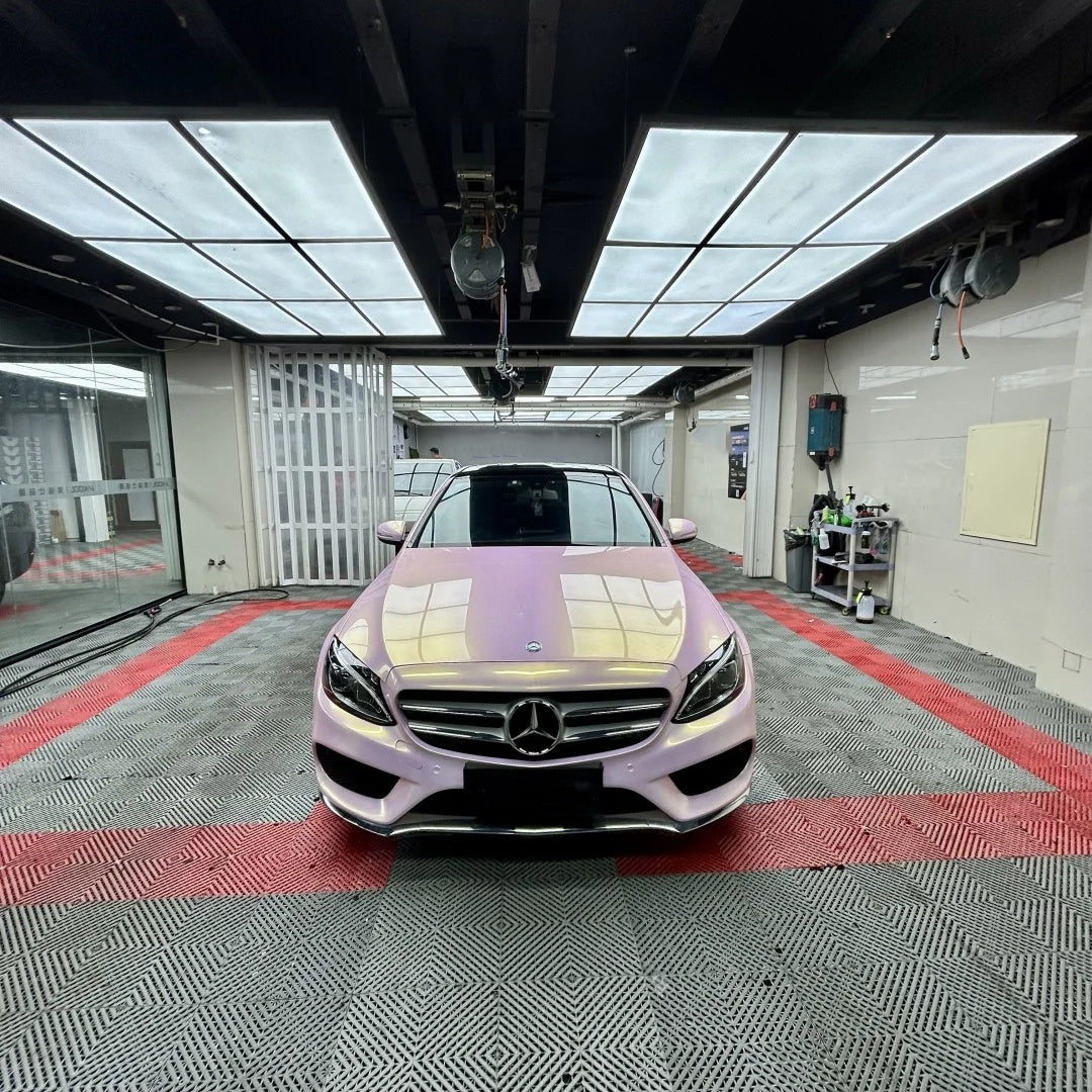Gloss Metallic Glazed Gold Pink Car Vinyl Wrap PET product image 6 - Veloro metallic vinyl wrap