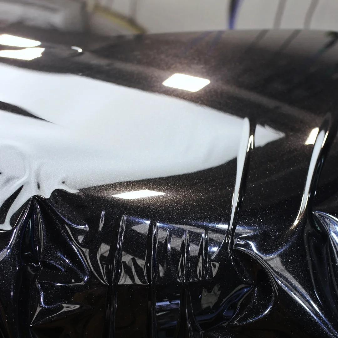 Gloss Metallic Glitter Black Car Vinyl Wrap PET product image 8 - Veloro metallic vinyl wrap