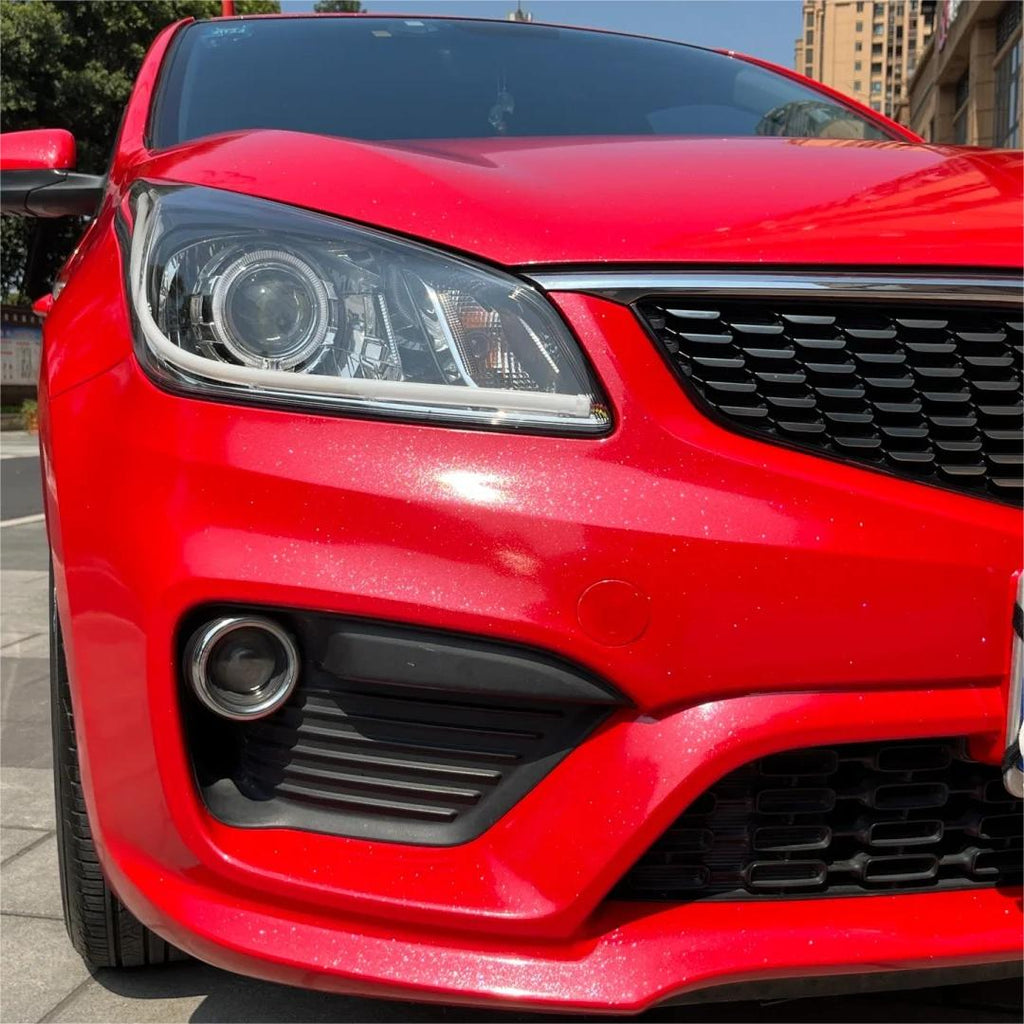 Gloss Metallic Glitter Red Car Vinyl Wrap Sale product image 5 - Veloro metallic vinyl wrap