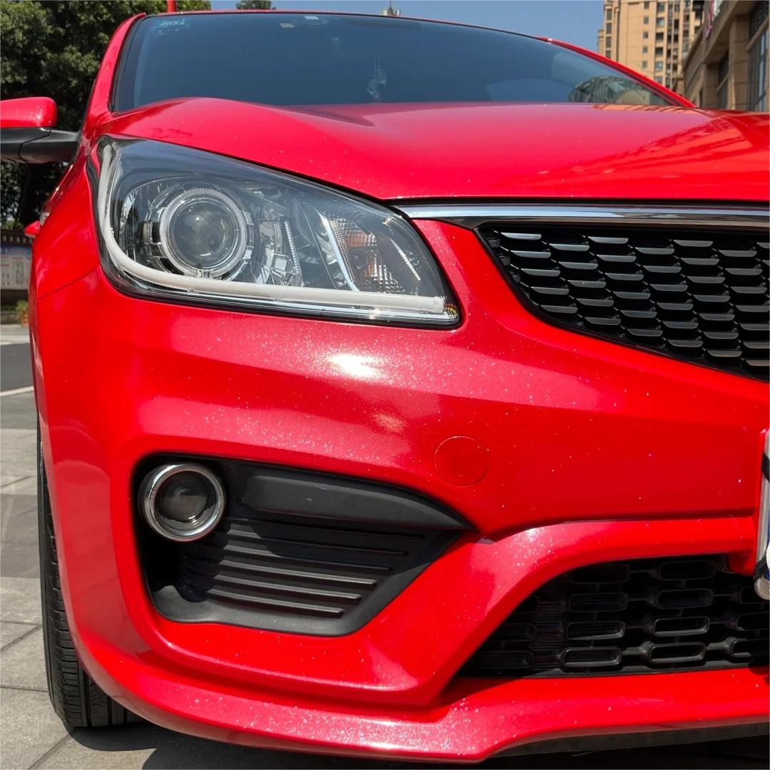Gloss Metallic Glitter Red Car Vinyl Wrap Sale product image 5 - Veloro metallic vinyl wrap