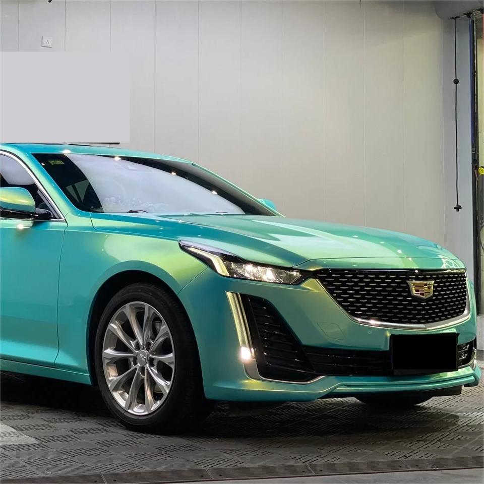 Gloss Metallic Neon Ice Blue Car Vinyl Wrap product image 8 - Veloro metallic vinyl wrap