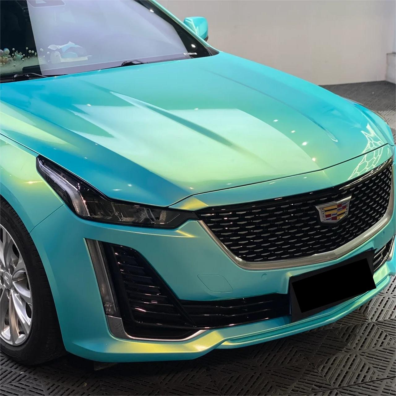 Gloss Metallic Neon Ice Blue Car Vinyl Wrap product image 9 - Veloro metallic vinyl wrap