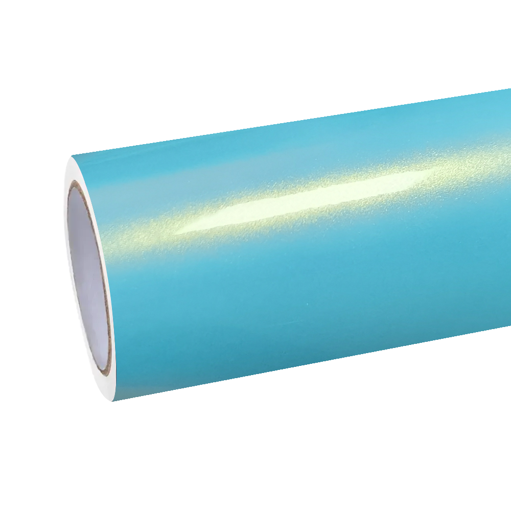 Gloss Metallic Neon Ice Blue Car Vinyl Wrap
