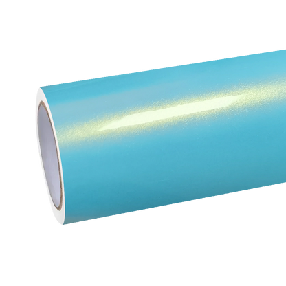 Gloss Metallic Neon Ice Blue Car Vinyl Wrap