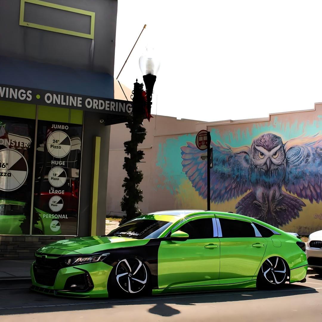 Gloss Metallic Gold Green Car Vinyl Wrap PET product image 6 - Veloro metallic vinyl wrap