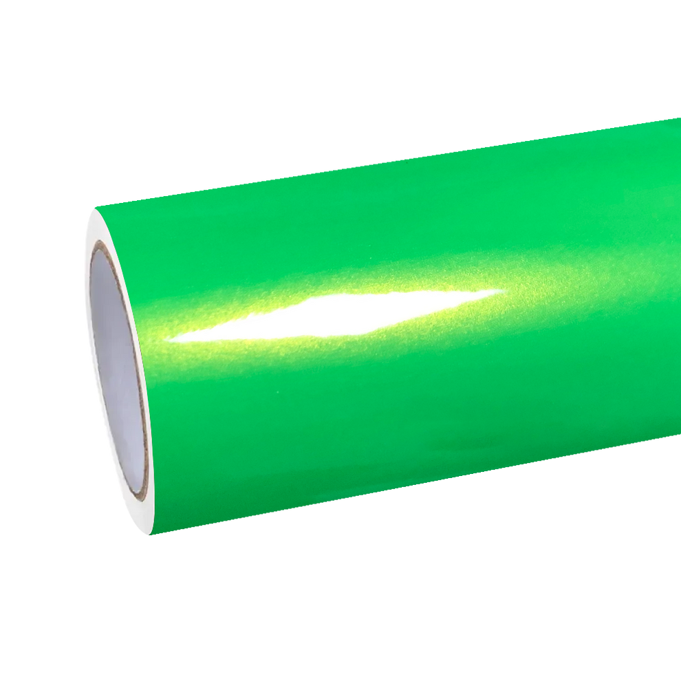 Gloss Metallic Gold Green Car Vinyl Wrap PET