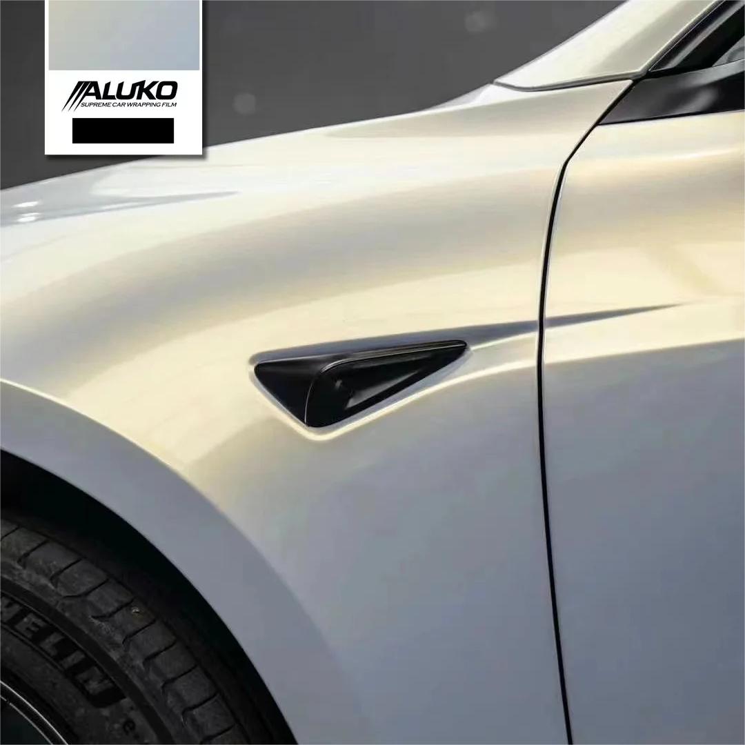 Gloss Metallic Gold Grey Car Vinyl Wrap product image 7 - Veloro metallic vinyl wrap