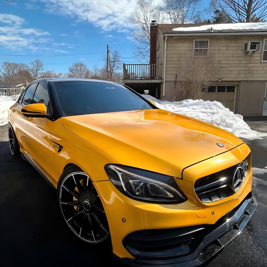 Gloss Metallic Golden Yellow Car Vinyl Wrap PET product image 10 - Veloro metallic vinyl wrap