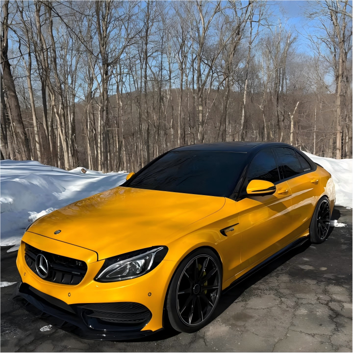 Gloss Metallic Golden Yellow Car Vinyl Wrap PET product image 11 - Veloro metallic vinyl wrap
