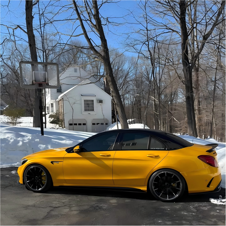 Gloss Metallic Golden Yellow Car Vinyl Wrap PET product image 13 - Veloro metallic vinyl wrap