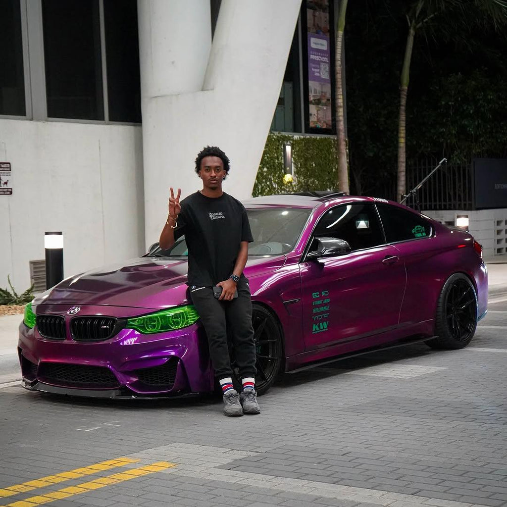 Gloss Metallic Grape Purple Car Vinyl Wrap PET product image 10 - Veloro metallic vinyl wrap