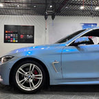 Gloss Metallic Grey Blue Car Vinyl Wrap PET product image 4 - Veloro metallic vinyl wrap